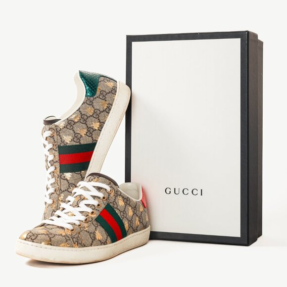 Gucci Ace GG Supreme Monogram Bee Sneakers - Picture 12 of 12